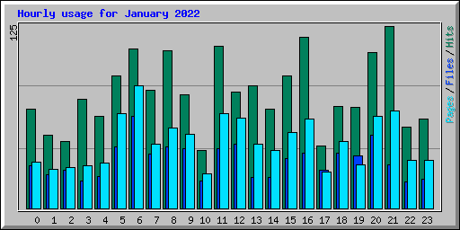 Hourly usage for January 2022