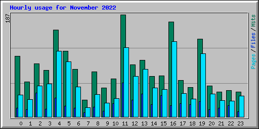 Hourly usage for November 2022