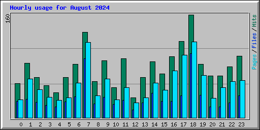 Hourly usage for August 2024