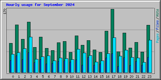 Hourly usage for September 2024